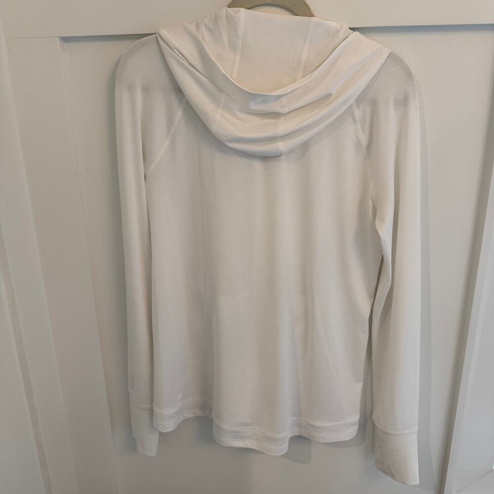 Athleta Sunstop UPF 40+ Jacket Bright White Size Small Outdoor Lightweight Hood - Picture 3 of 6